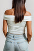 'Mackenzie' Folded Off-Shoulder Blouse - Celes Fashion